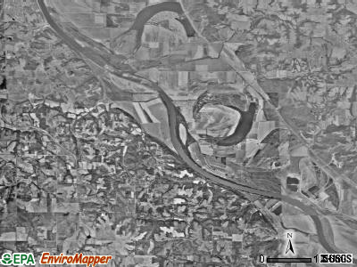 Walnut township, Kansas satellite photo by USGS