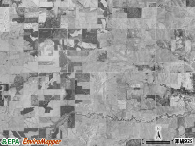 Hayes township, Kansas satellite photo by USGS