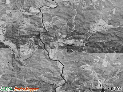 Afton township, Arkansas satellite photo by USGS