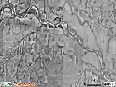 Kaw township, Kansas satellite photo by USGS