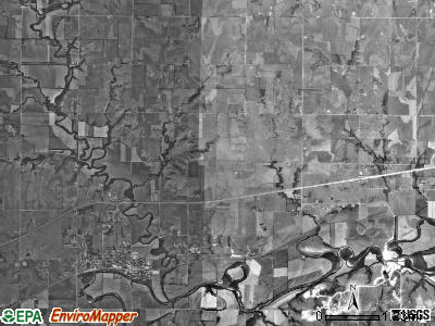Noble township, Kansas satellite photo by USGS
