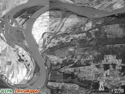 Island township, Arkansas satellite photo by USGS