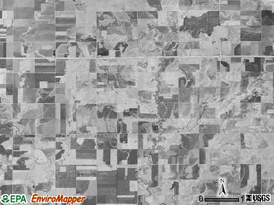 Columbia township, Kansas satellite photo by USGS