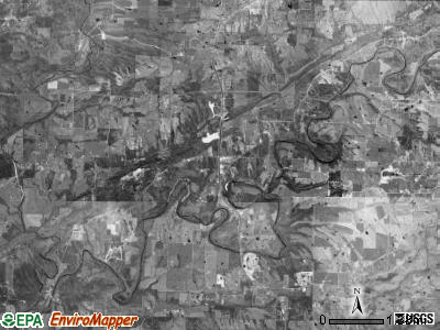 Walker township, Arkansas satellite photo by USGS