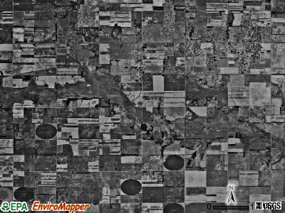 Plevna township, Kansas satellite photo by USGS