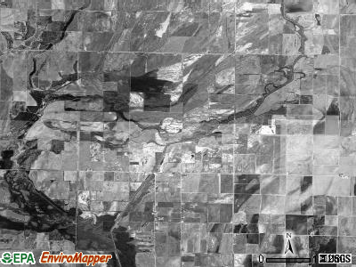 Pumpkin Bend township, Arkansas satellite photo by USGS