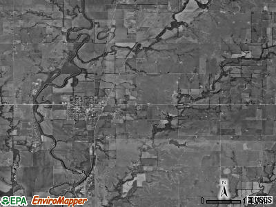 Douglass township, Kansas satellite photo by USGS