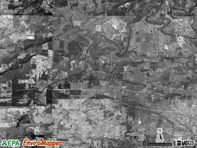 Union township, Arkansas satellite photo by USGS
