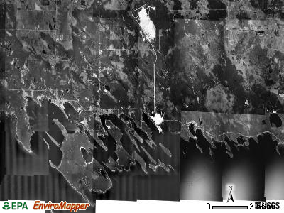 Clark township, Michigan satellite photo by USGS