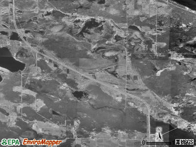 Hebron township, Michigan satellite photo by USGS
