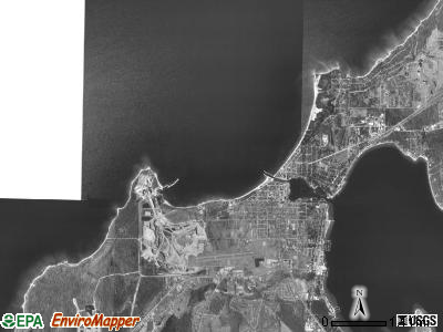 Charlevoix township, Michigan satellite photo by USGS
