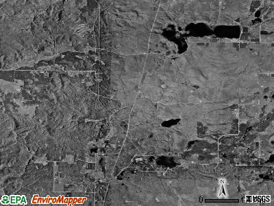 Hudson township, Michigan satellite photo by USGS