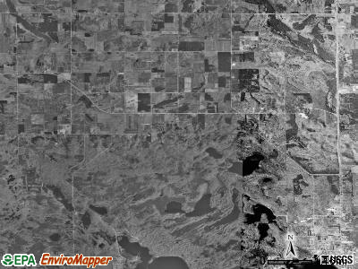 Caldwell township, Michigan satellite photo by USGS
