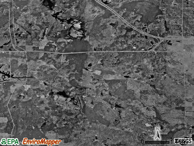 Backus township, Michigan satellite photo by USGS