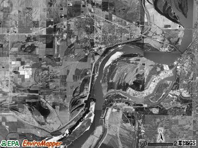 Mississippi township, Arkansas satellite photo by USGS