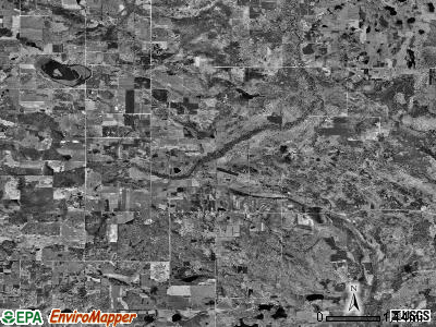 Beaver township, Michigan satellite photo by USGS