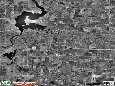 Croton township, Michigan satellite photo by USGS