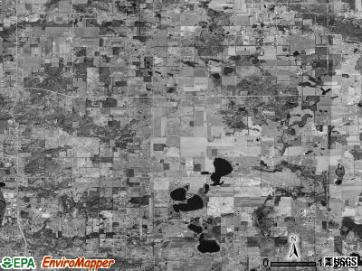 Courtland township, Michigan satellite photo by USGS