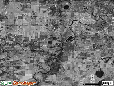Otisco township, Michigan satellite photo by USGS