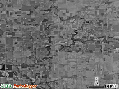 Duplain township, Michigan satellite photo by USGS