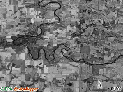 Danby township, Michigan satellite photo by USGS