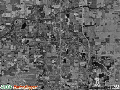 De Witt township, Michigan satellite photo by USGS