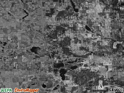 Hartland township, Michigan satellite photo by USGS