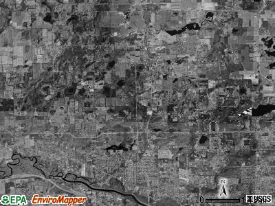 Bedford township, Michigan satellite photo by USGS