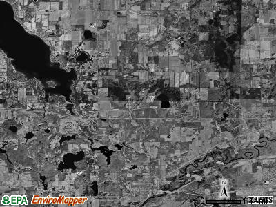 Ross township, Michigan satellite photo by USGS
