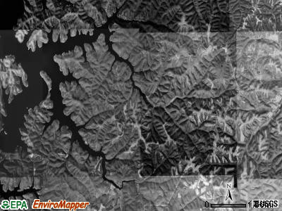 Packard Springs township, Arkansas satellite photo by USGS