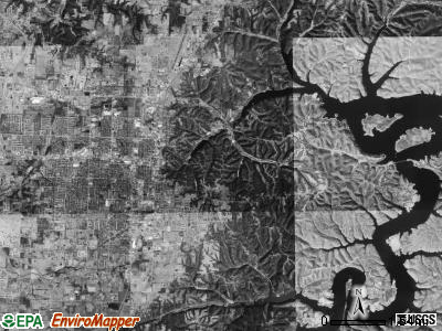 Esculapia township, Arkansas satellite photo by USGS
