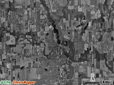 Tecumseh township, Michigan satellite photo by USGS
