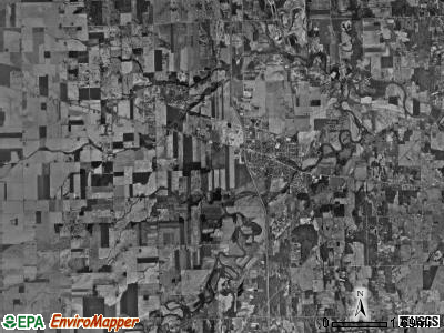 Dundee township, Michigan satellite photo by USGS