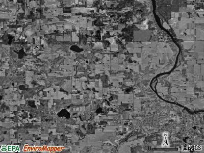 Buchanan township, Michigan satellite photo by USGS