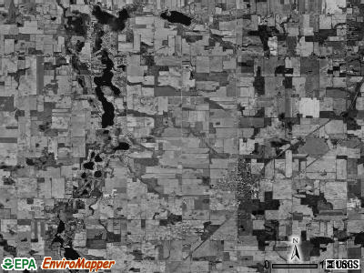 Reading township, Michigan satellite photo by USGS