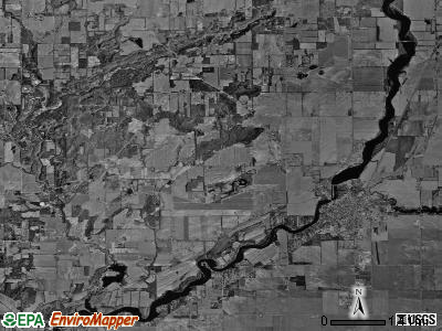 Constantine township, Michigan satellite photo by USGS