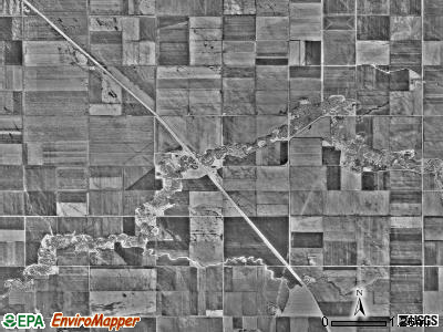 Hampden township, Minnesota satellite photo by USGS