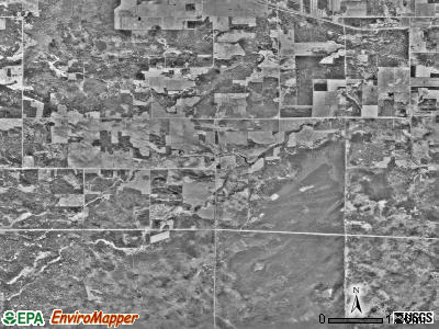 Walhalla township, Minnesota satellite photo by USGS