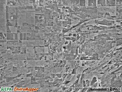 Huss township, Minnesota satellite photo by USGS