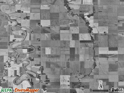 Big Woods township, Minnesota satellite photo by USGS