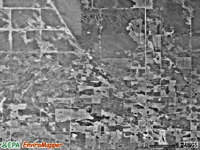 Kelliher township, Minnesota satellite photo by USGS