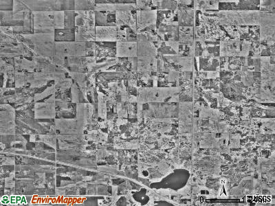 Badger township, Minnesota satellite photo by USGS