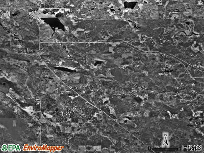 Alvwood township, Minnesota satellite photo by USGS