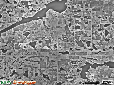 Woodside township, Minnesota satellite photo by USGS