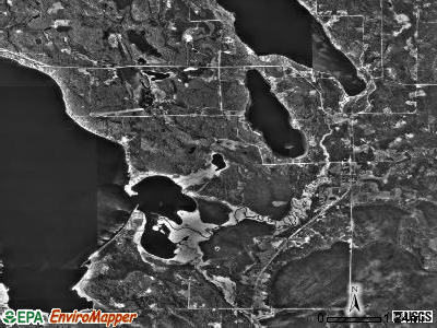 Bowstring township, Minnesota satellite photo by USGS