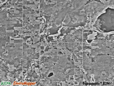 Minerva township, Minnesota satellite photo by USGS