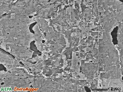 Itasca township, Minnesota satellite photo by USGS