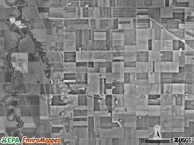 Hendrum township, Minnesota satellite photo by USGS