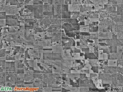Flom township, Minnesota satellite photo by USGS
