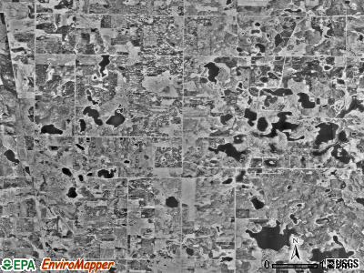 White Earth township, Minnesota satellite photo by USGS